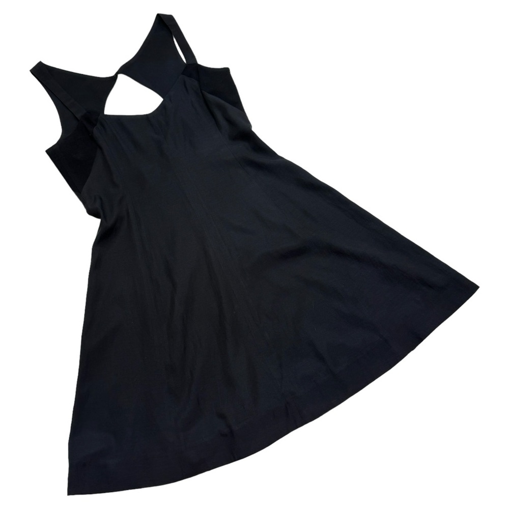 Helmut Lang Little Black Dress Fit and Flare/Skater Draped Twill Size 2 NWOT NEW